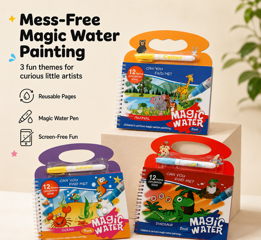 Mess-Free Water Reveal Coloring Book