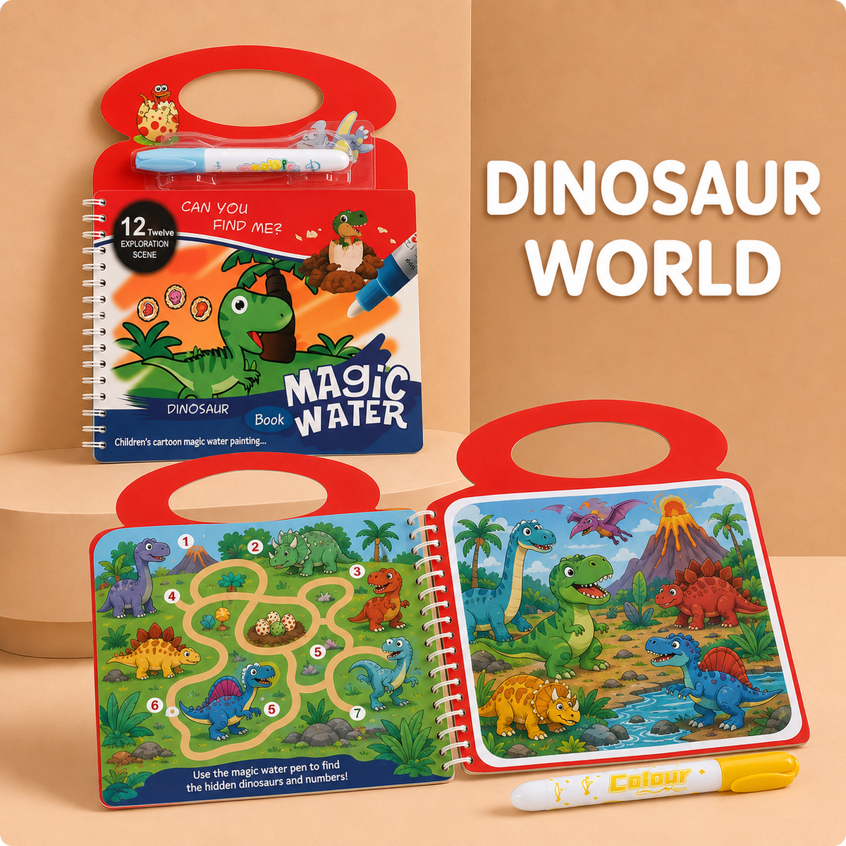Mess-Free Water Reveal Coloring Book